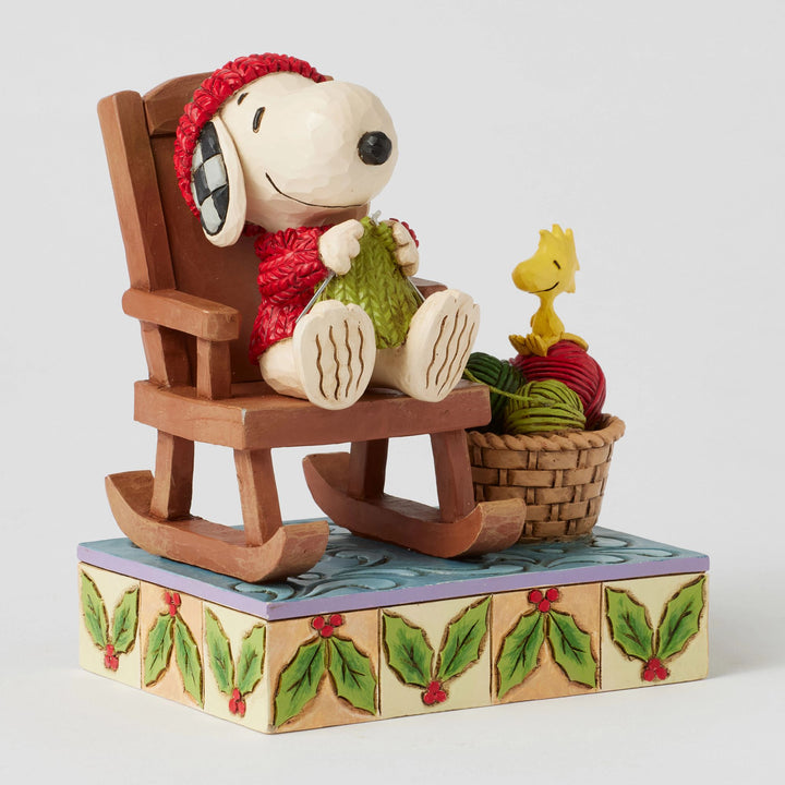 Handmade Happiness (Snoopy Knitting in Rocking Chair) - Peanuts by Jim Shore