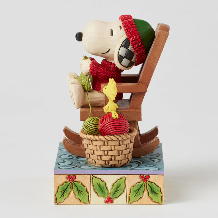 Handmade Happiness (Snoopy Knitting in Rocking Chair) - Peanuts by Jim Shore