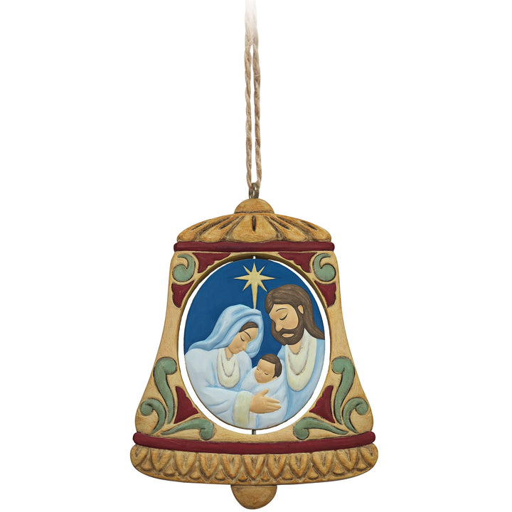 Rotating Holy Family in Bell Hanging Ornament  - Heartwood Creek by Jim Shore