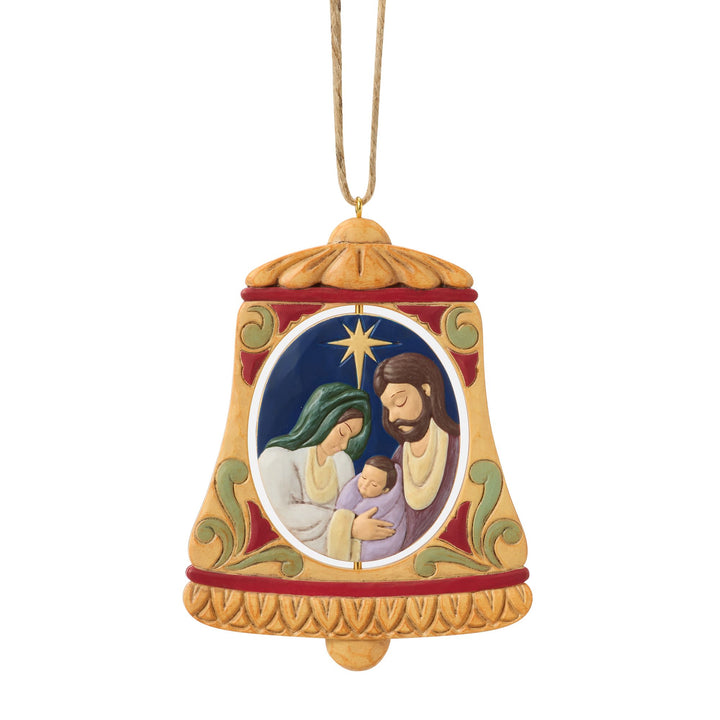 Rotating Holy Family in Bell Hanging Ornament