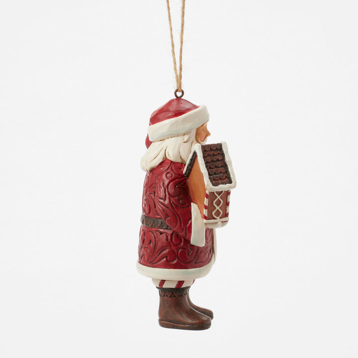 Gingerbread Santa Hanging Ornament - Heartwood Creek by Jim Shore