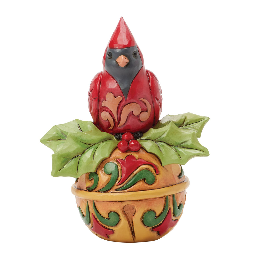 Cardinal on a Jingle Bell Mini Figurine - Heartwood Creek by Jim Shore