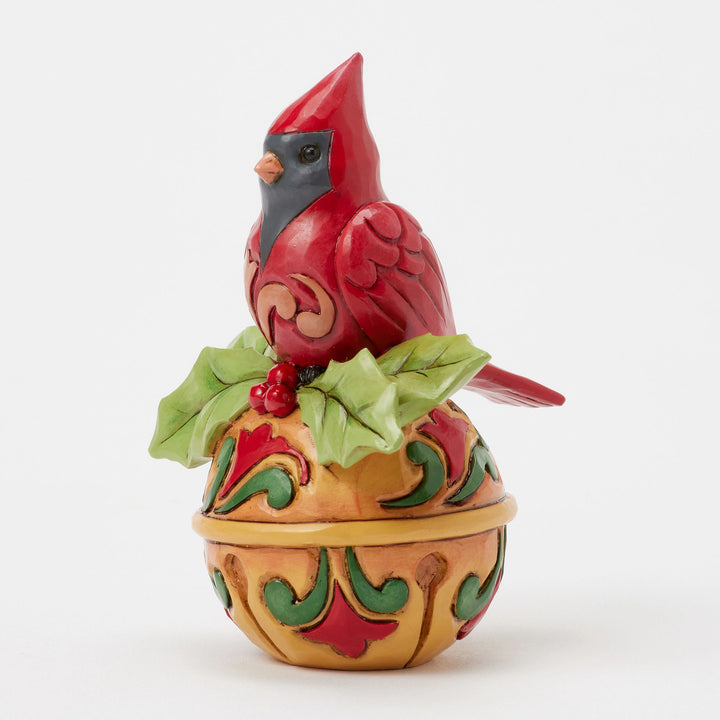 Cardinal on a Jingle Bell Mini Figurine - Heartwood Creek by Jim Shore