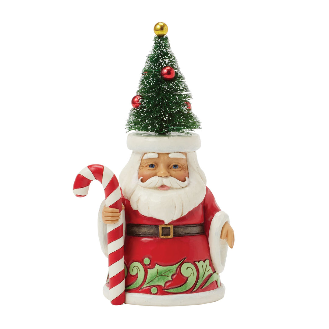 The Merry On Top (Santa with Sisal Tree Pint Figurine) - Heartwood Creek by JimShore