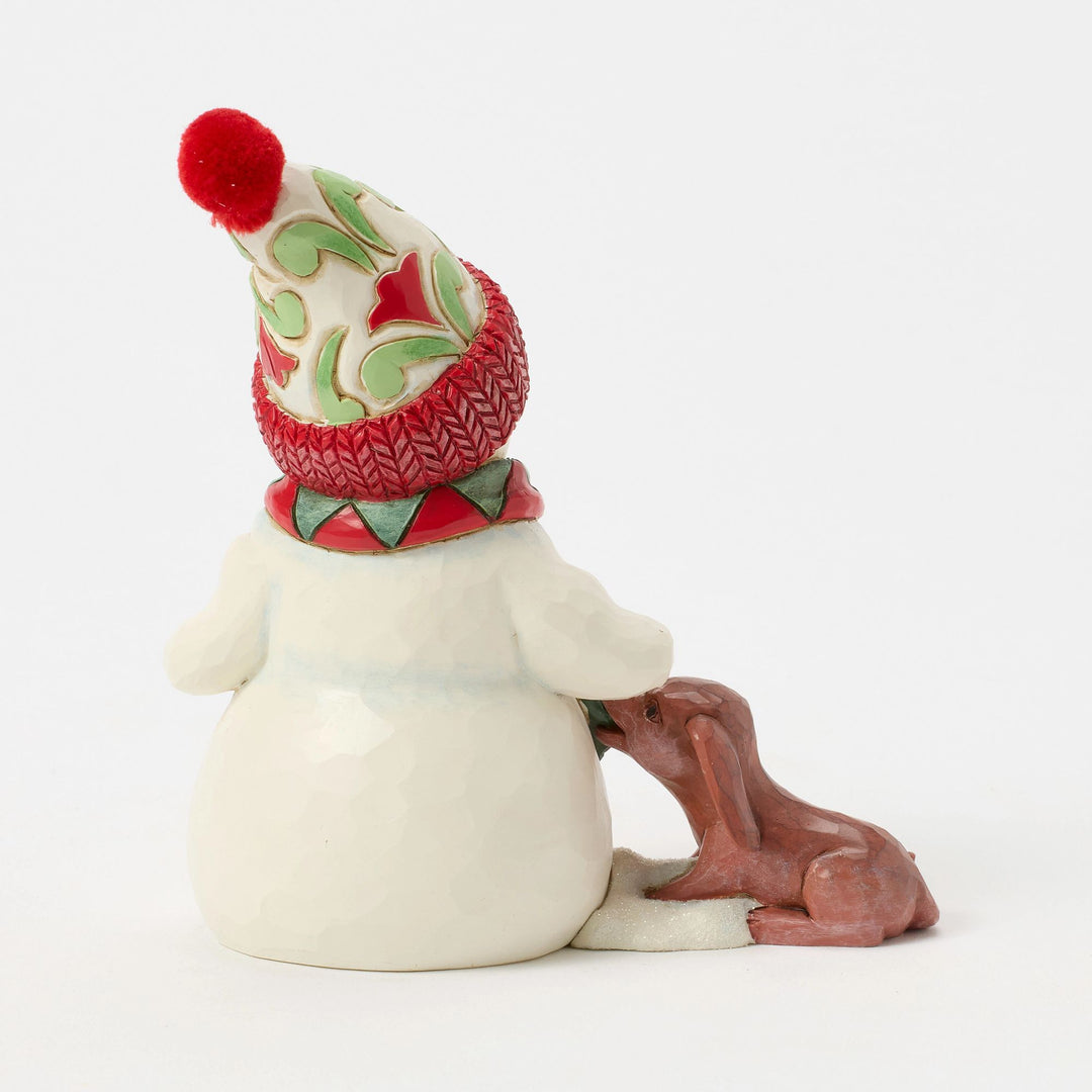 Up to Snow Good (Snowman with Dog & Scarf Pint Figurine) - Heartwood Creek by Jim Shore