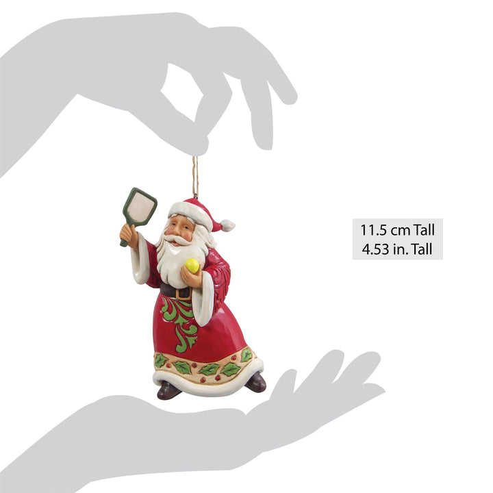 Pickleball Santa Hanging Ornament - Heartwood Creek by Jim Shore