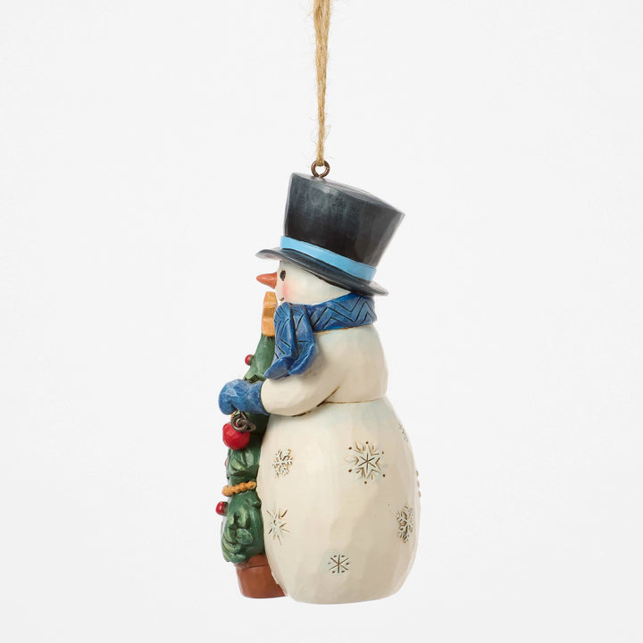 Snowman with Tree Hanging Ornament - Heartwood Creek by Jim Shore