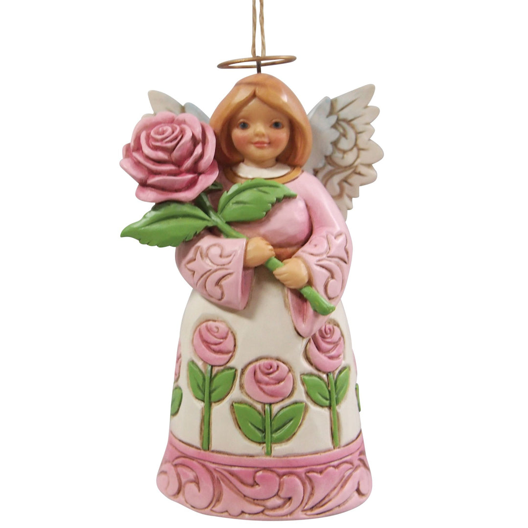 Angel with Roses Hanging Ornament - Heartwood Creek by Jim Shore