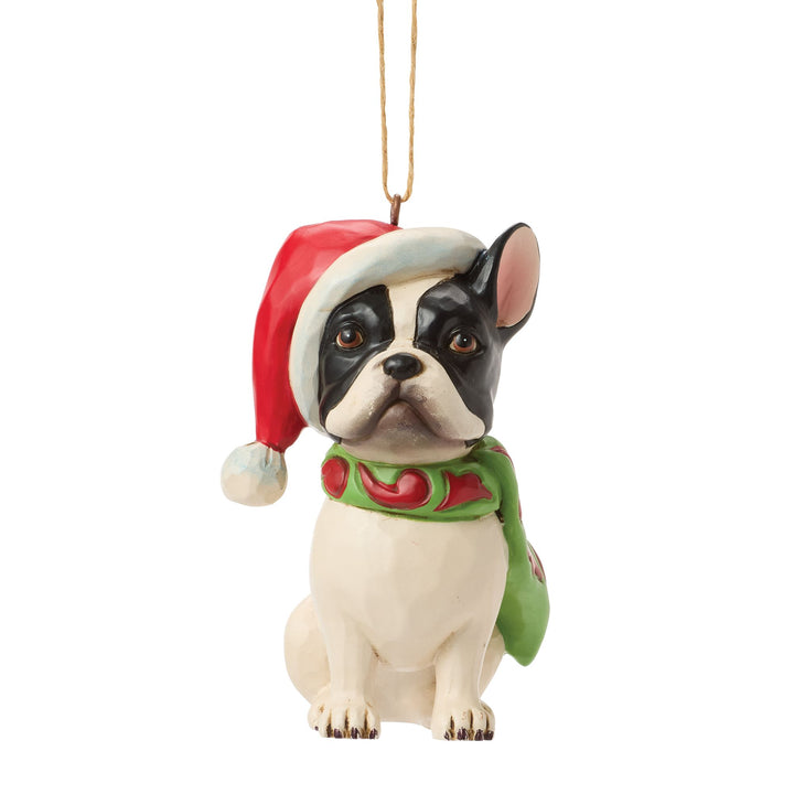 Christmas French Bulldog Hanging Ornament - Heartwood Creek by Jim Shore