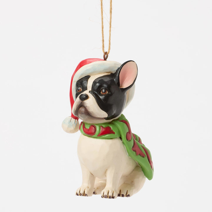 Christmas French Bulldog Hanging Ornament - Heartwood Creek by Jim Shore