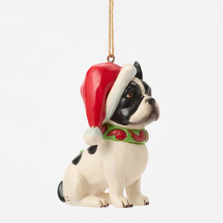 Christmas French Bulldog Hanging Ornament - Heartwood Creek by Jim Shore