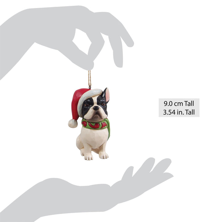 Christmas French Bulldog Hanging Ornament - Heartwood Creek by Jim Shore