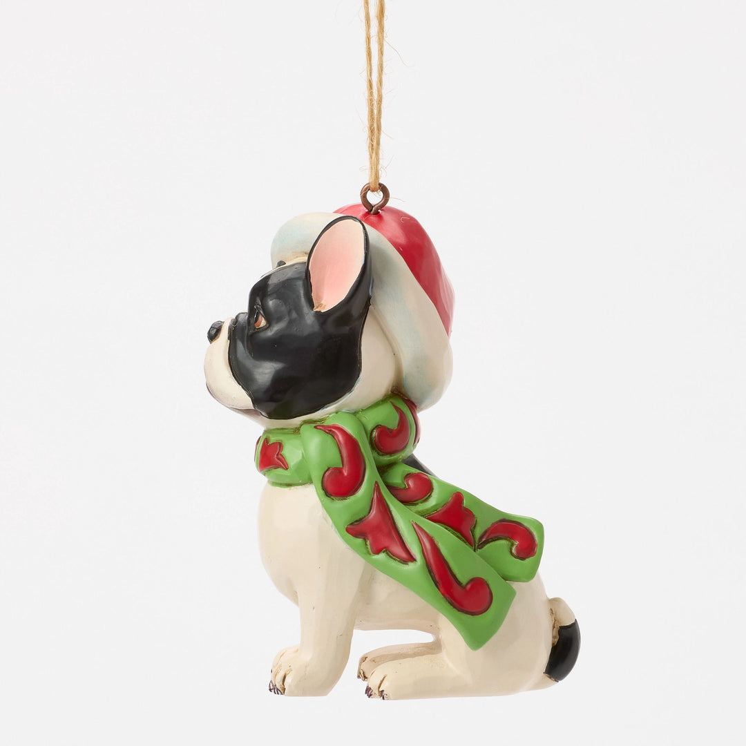 Christmas French Bulldog Hanging Ornament - Heartwood Creek by Jim Shore