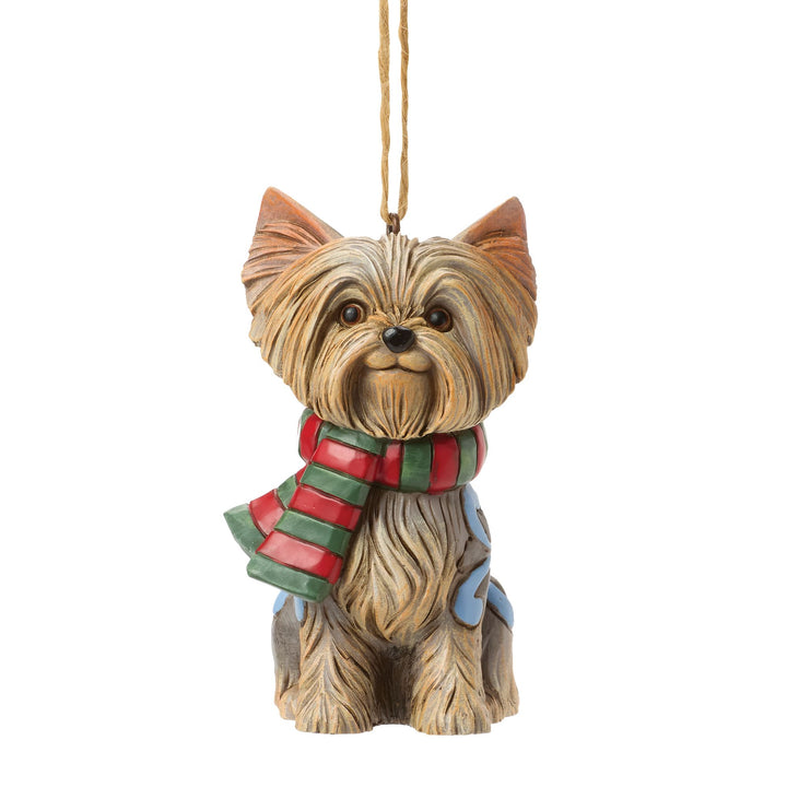 Christmas Yorkie Hanging Ornament - Heartwood Creek by Jim Shore