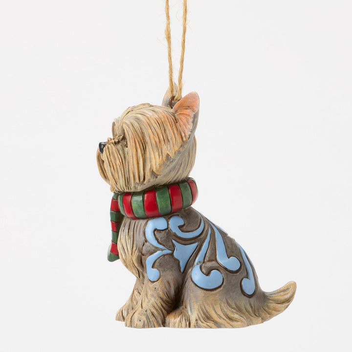 Christmas Yorkie Hanging Ornament - Heartwood Creek by Jim Shore