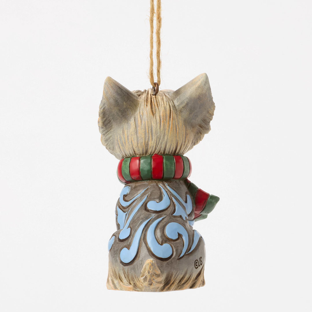 Christmas Yorkie Hanging Ornament - Heartwood Creek by Jim Shore