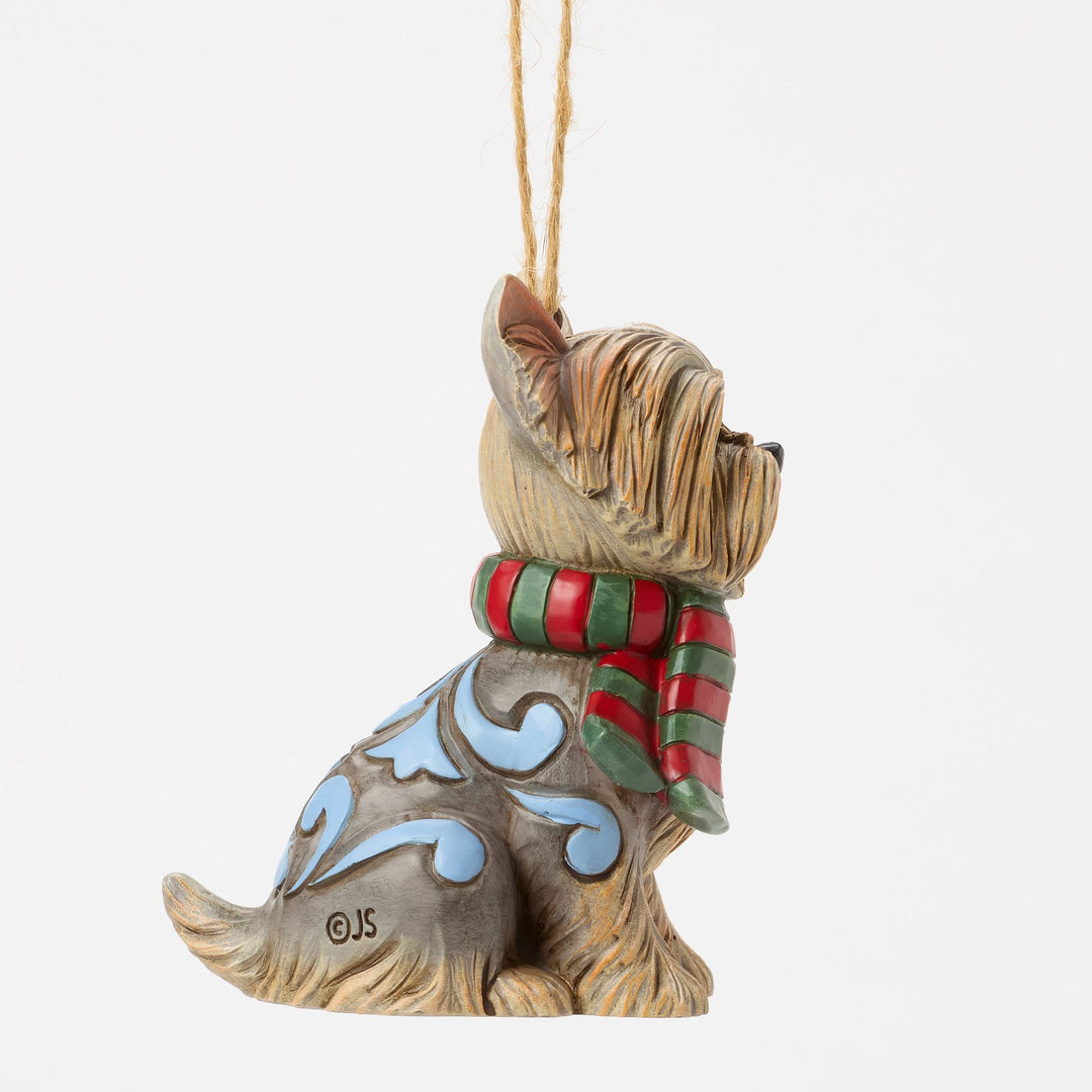 Christmas Yorkie Hanging Ornament - Heartwood Creek by Jim Shore