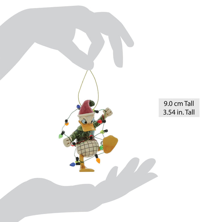 Donald Duck Wrapped in Lights Hanging Ornament
