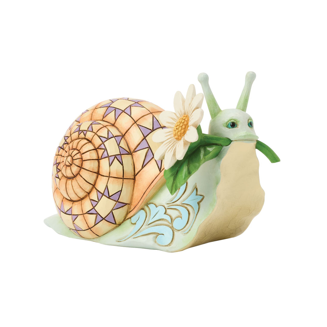 Springtime Charmer (Snail with Daisy Figurine)