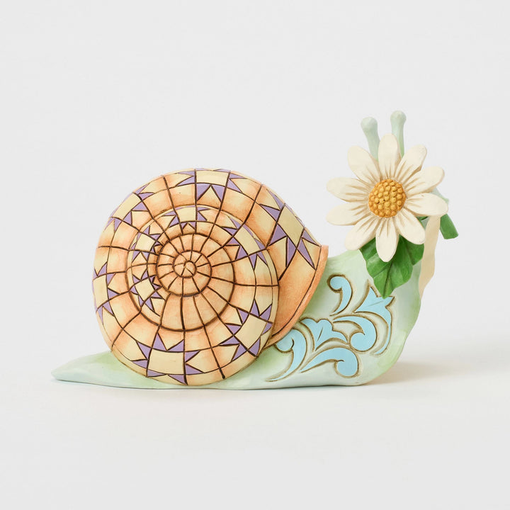 Springtime Charmer (Snail with Daisy Figurine)