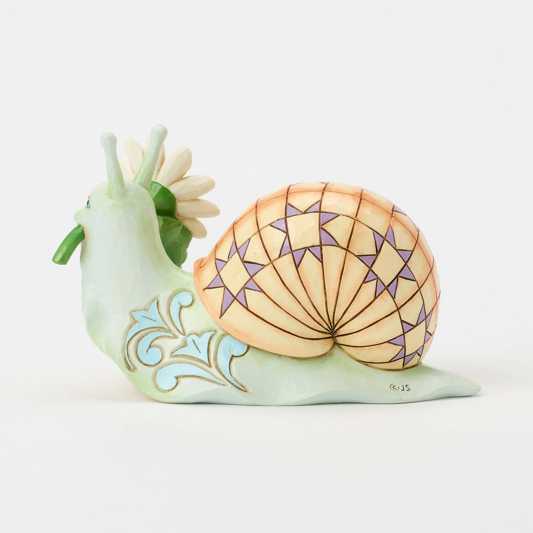 Springtime Charmer (Snail with Daisy Figurine)