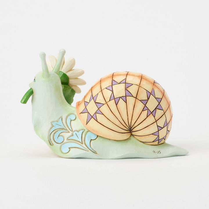 Springtime Charmer (Snail with Daisy Figurine)