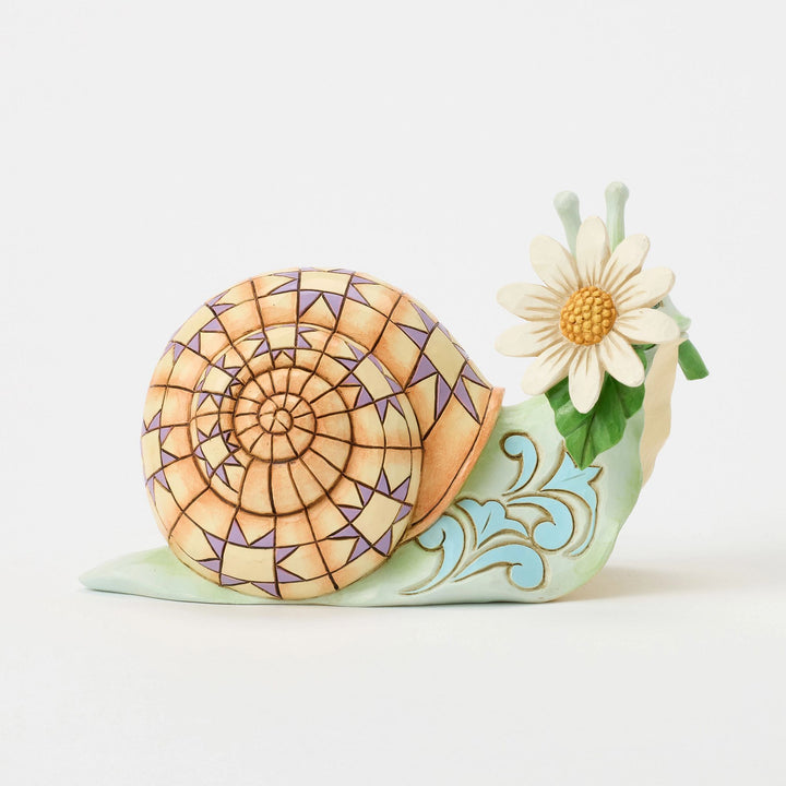 Springtime Charmer (Snail with Daisy Figurine)