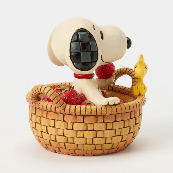 Snoopy Strawberries Figurine