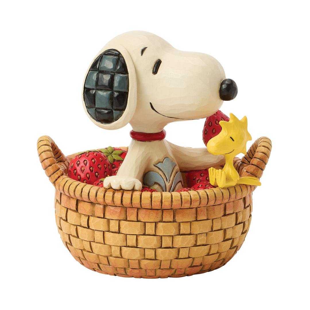 Snoopy Strawberries Figurine