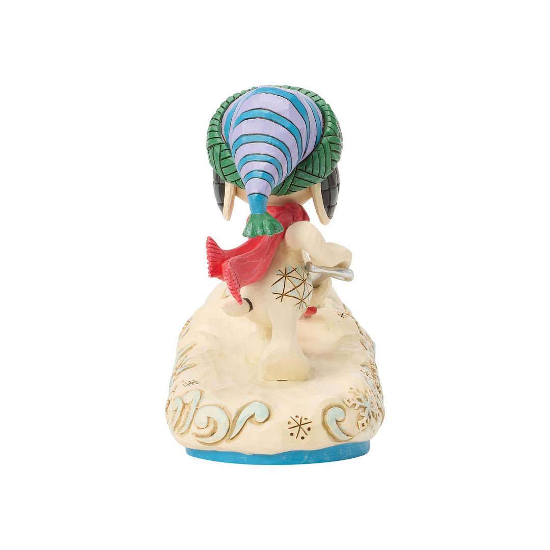 Clearing the Way for Christmas (Snoopy Shovelling Snow with Woodstock Figurine)