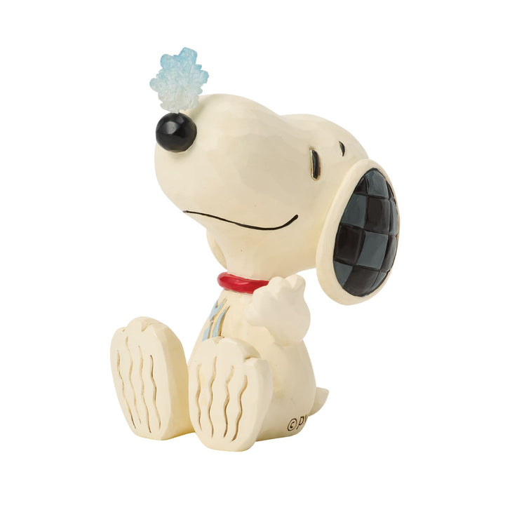 Snoopy with Snowflake on Nose Mini Figurine