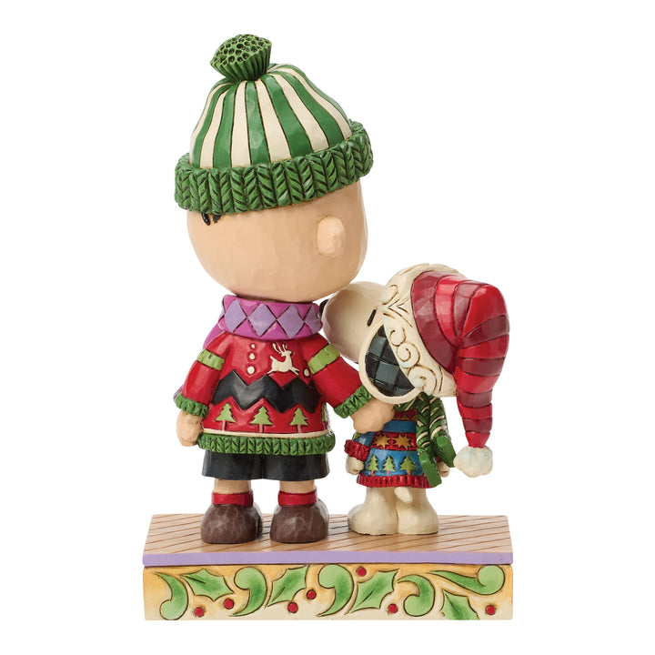 Cosy Christmas Pals (Snoopy and Charlie Christmas Jumpers Figurine)