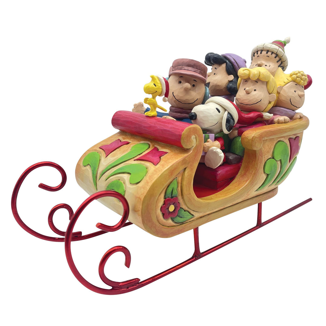 A Sleigh Ride to Remember (Snoopy and Friends in Sleigh Figurine)