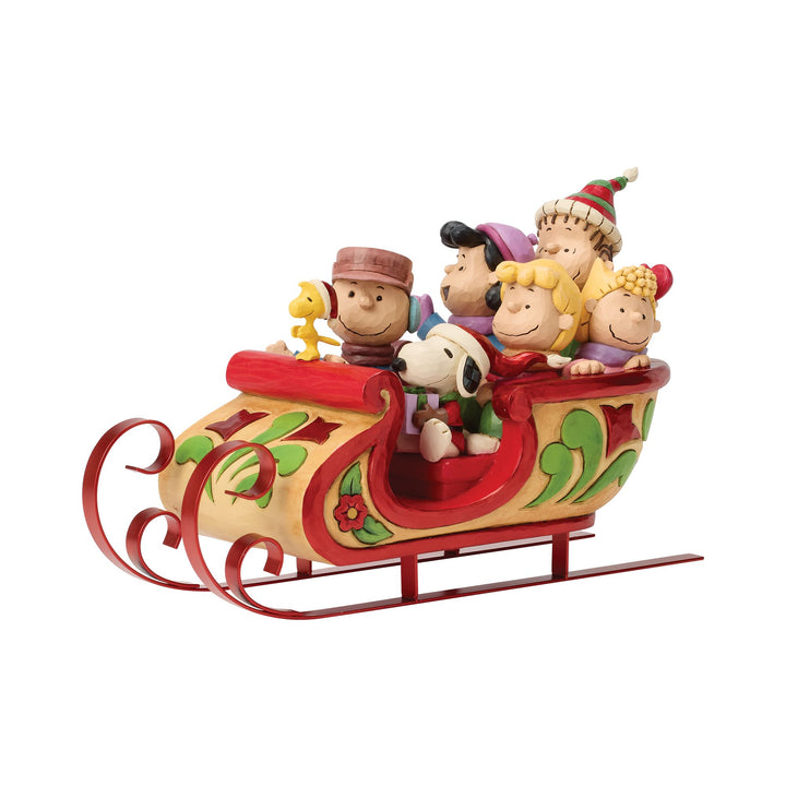A Sleigh Ride to Remember (Snoopy and Friends in Sleigh Figurine)