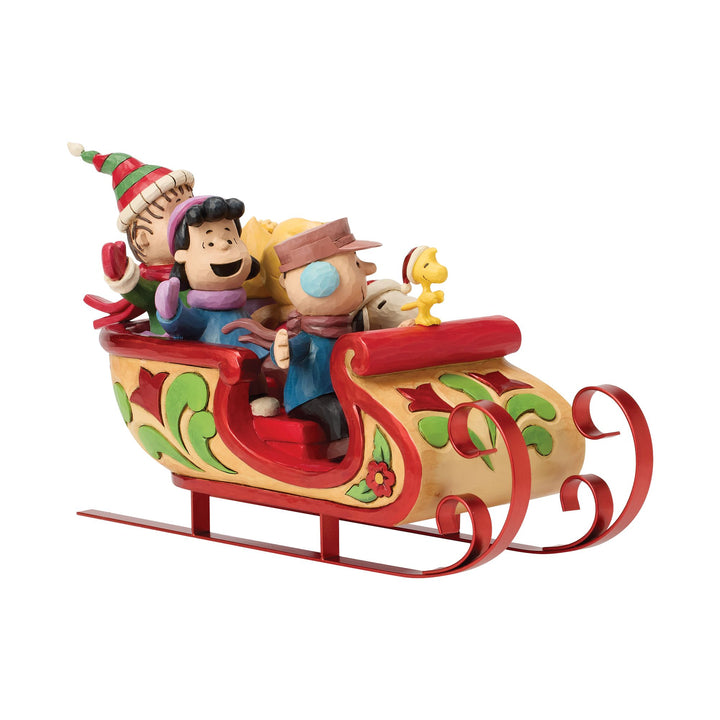 A Sleigh Ride to Remember (Snoopy and Friends in Sleigh Figurine)