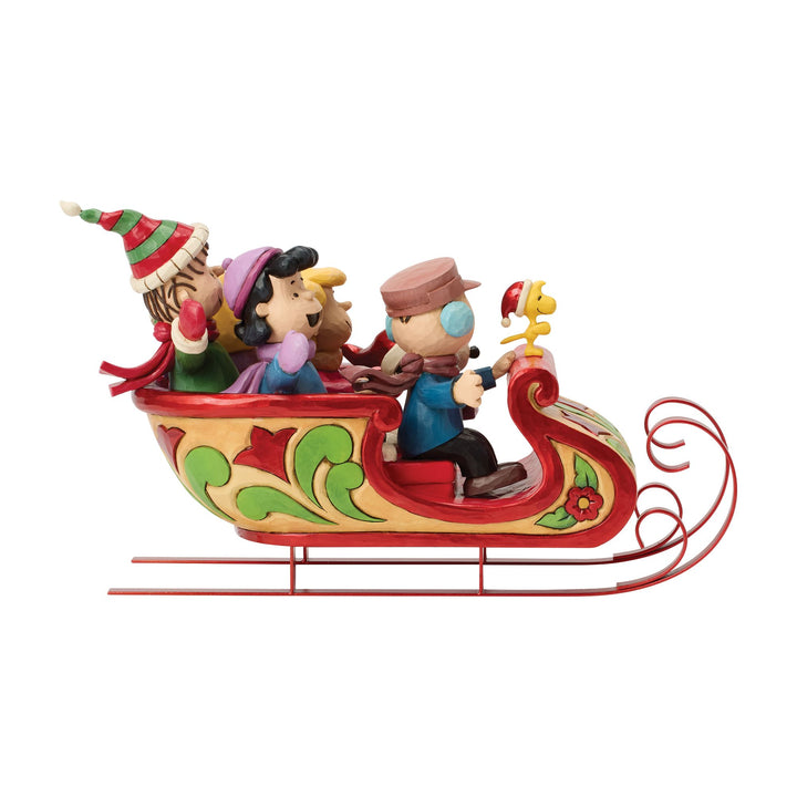 A Sleigh Ride to Remember (Snoopy and Friends in Sleigh Figurine)