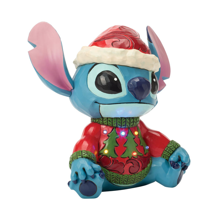 Feeling Jolly and a Little Naughty (Stitch Sweater LED Figurine)