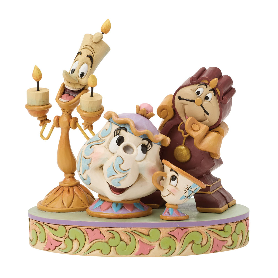 Heart of the Castle (Lumiere, Mrs Potts, Cogsworth and Chip Figurine)
