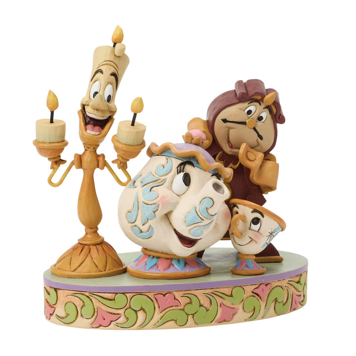 Heart of the Castle (Lumiere, Mrs Potts, Cogsworth and Chip Figurine)