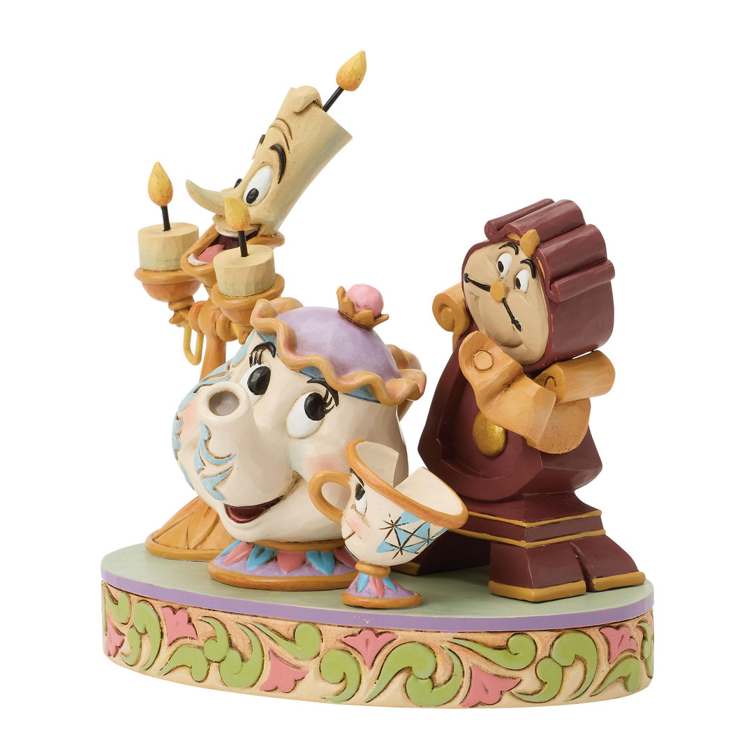 Heart of the Castle (Lumiere, Mrs Potts, Cogsworth and Chip Figurine)