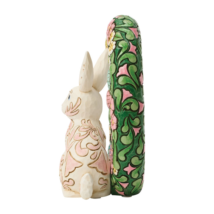 Bunny Wreath Figurine - "Easter Embrace"