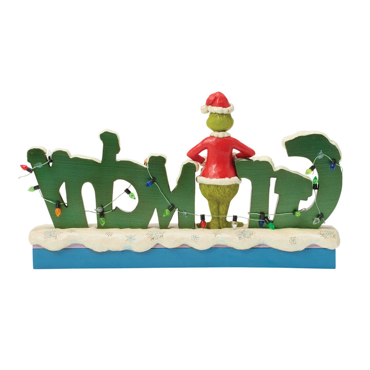 The Grinch with 'Grinchy' Sign Figurine