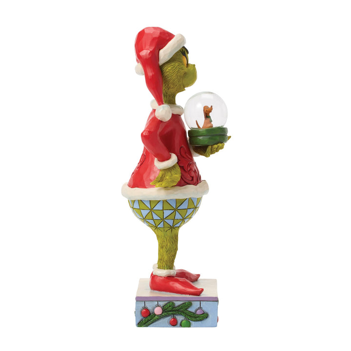 The Grinch Holding Dry Dome with Max Figurine