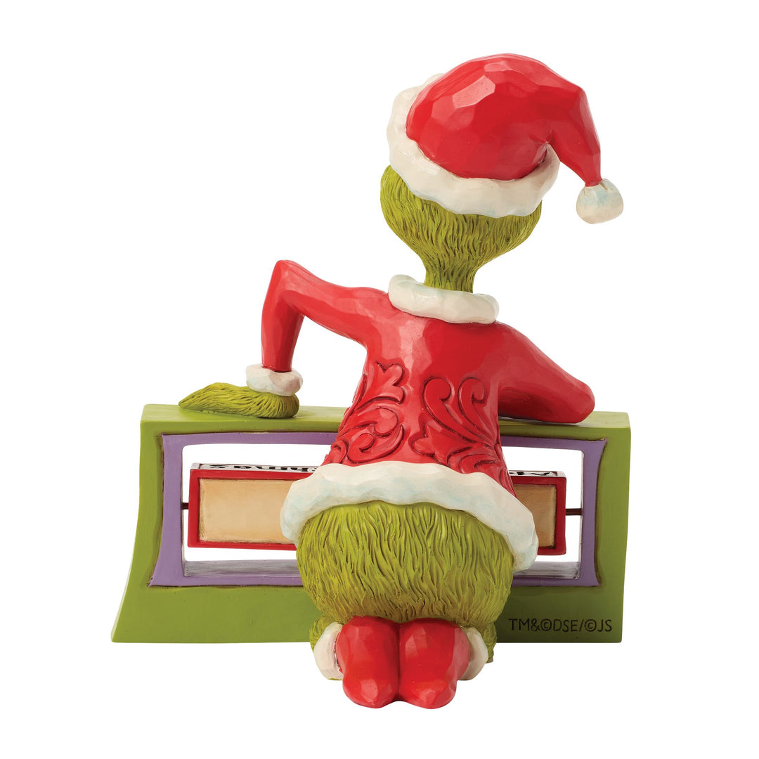 The Grinch with Rotating Sign Figurine