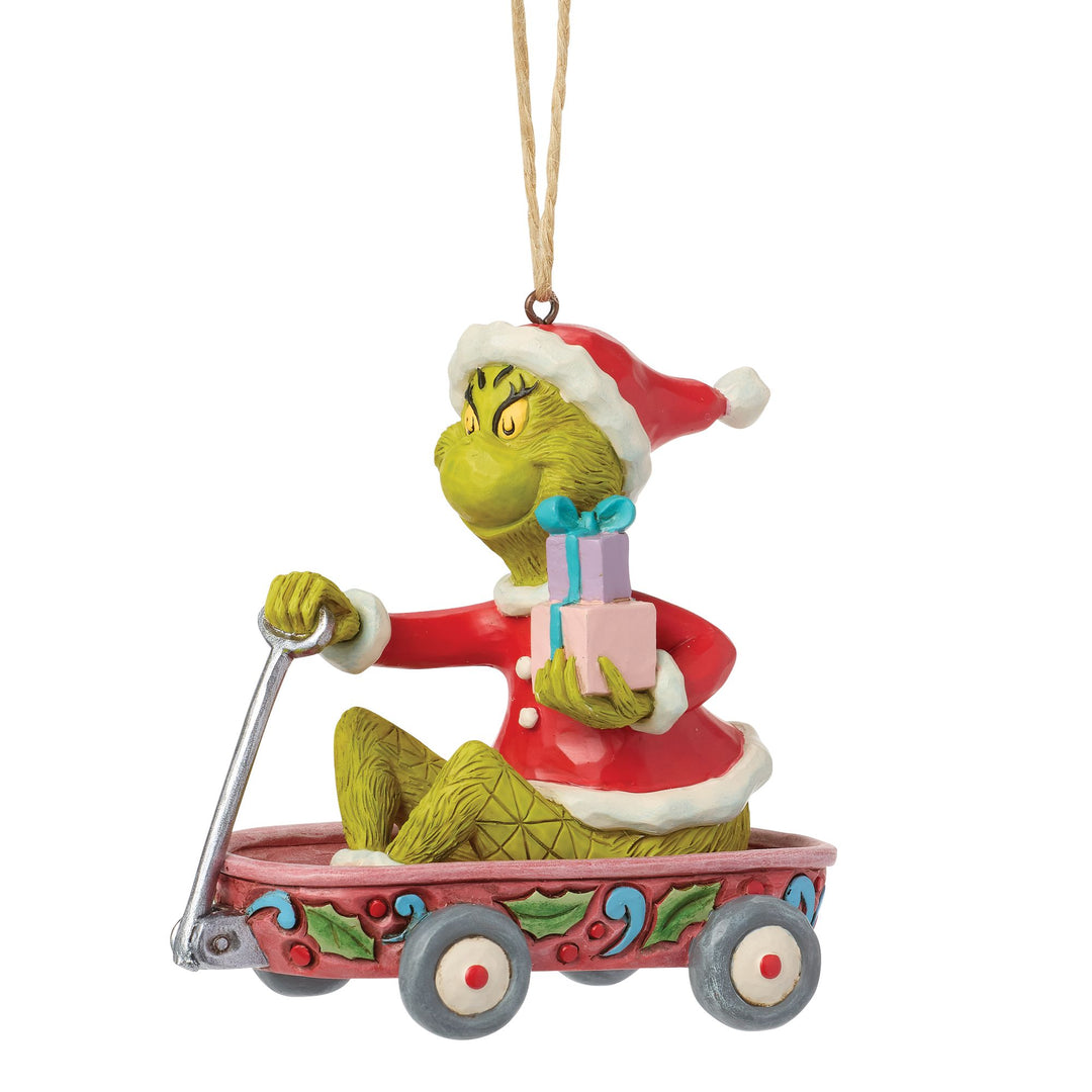 The Grinch in Wagon Hanging Ornament