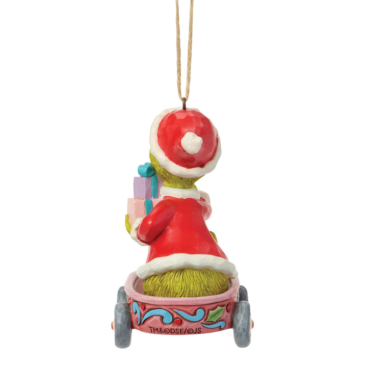 The Grinch in Wagon Hanging Ornament