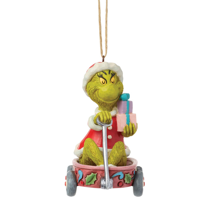The Grinch in Wagon Hanging Ornament