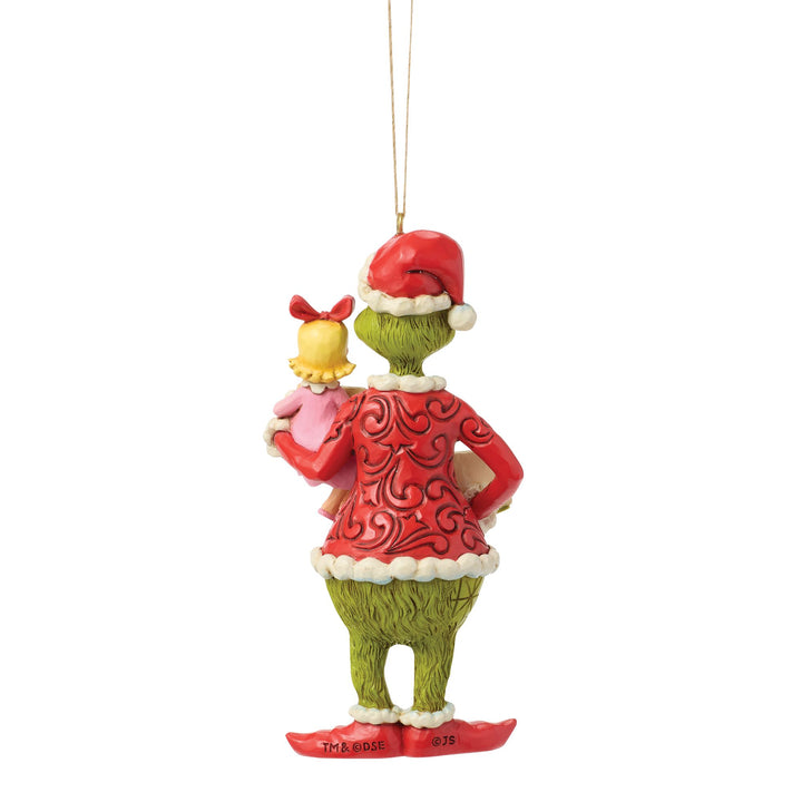 The Grinch and Cindy-Lou with Sign Hanging Ornament