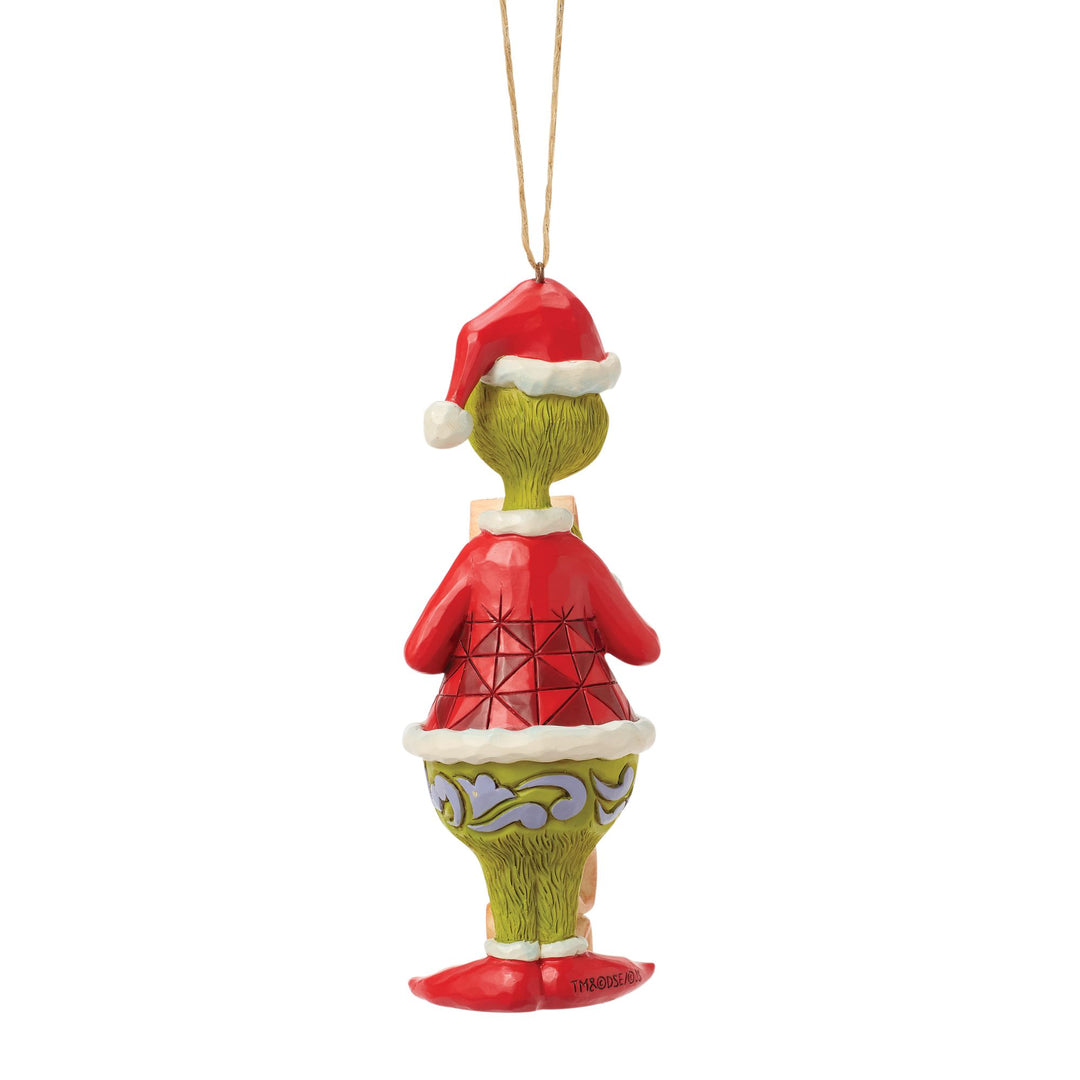 The Grinch with Lists Hanging Ornament
