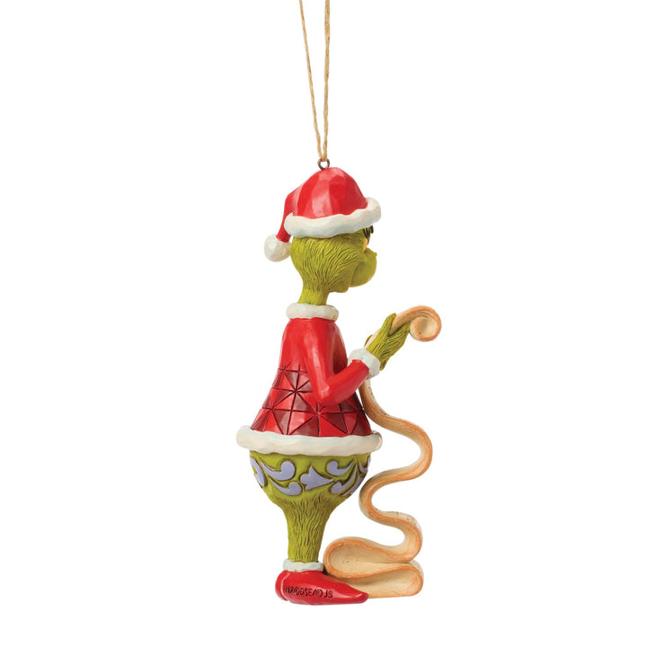The Grinch with Lists Hanging Ornament